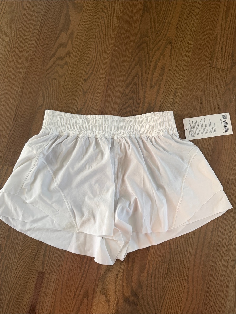 lululemon White Layered Run Shorts shake it out high-rise run short 2.5”